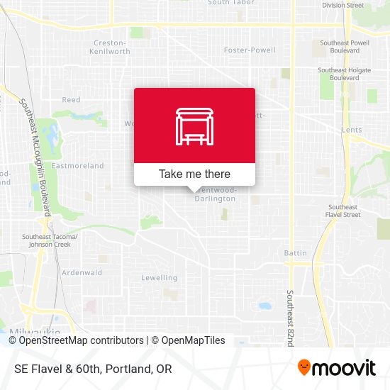 Mapa de SE Flavel & 60th