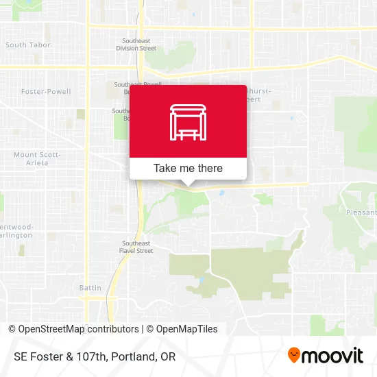 SE Foster & 107th map