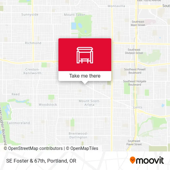 SE Foster & 67th map