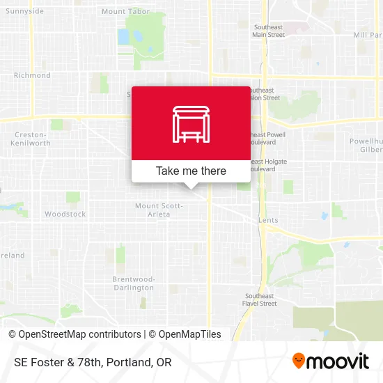 SE Foster & 78th map