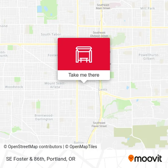 SE Foster & 86th map