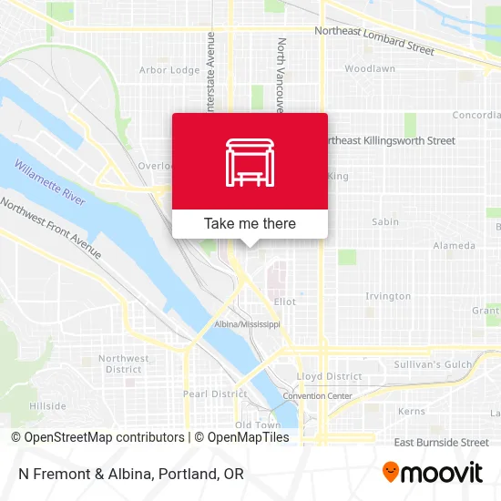 N Fremont & Albina map