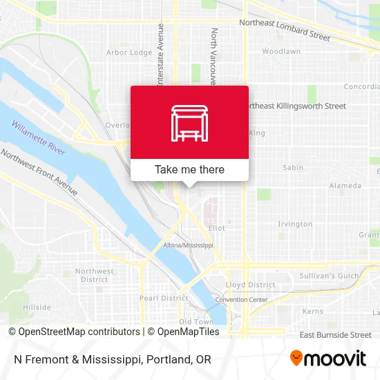 N Fremont & Mississippi map