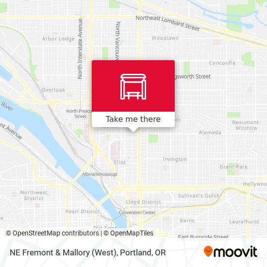 NE Fremont & Mallory (West) map