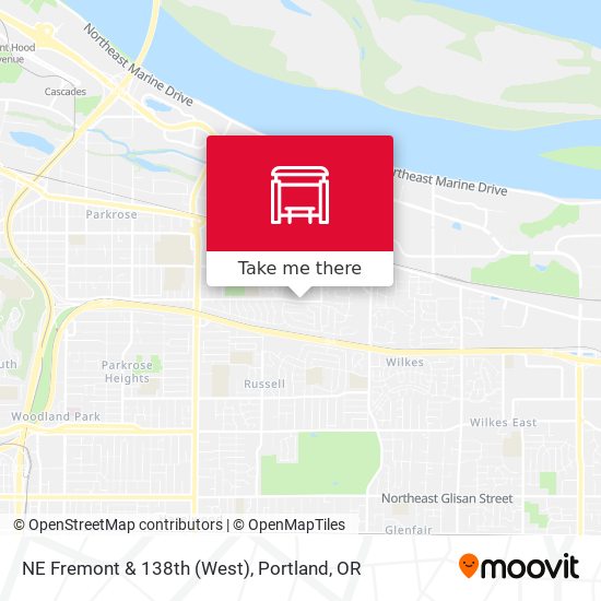 NE Fremont & 138th (West) map