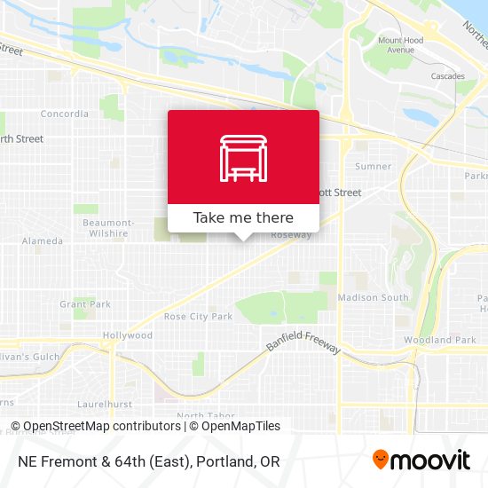 NE Fremont & 64th (East) map