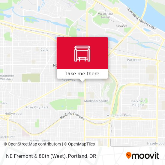 NE Fremont & 80th (West) map