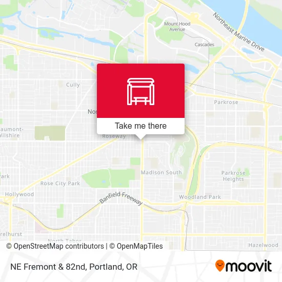 NE Fremont & 82nd map