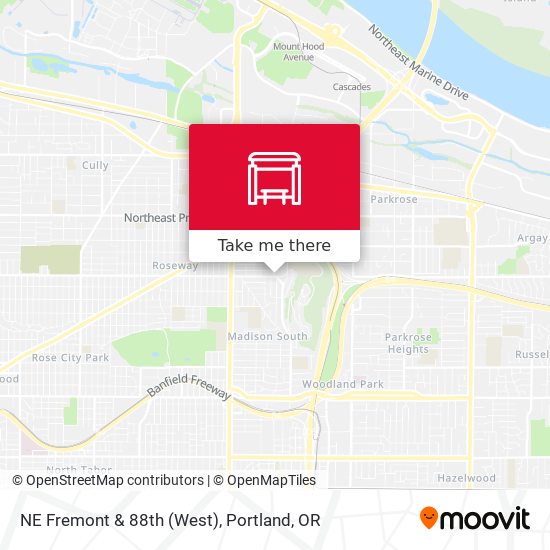 NE Fremont & 88th (West) map