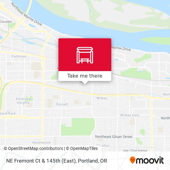 NE Fremont Ct & 145th (East) map