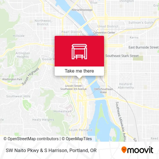 Mapa de SW Naito Pkwy & S Harrison