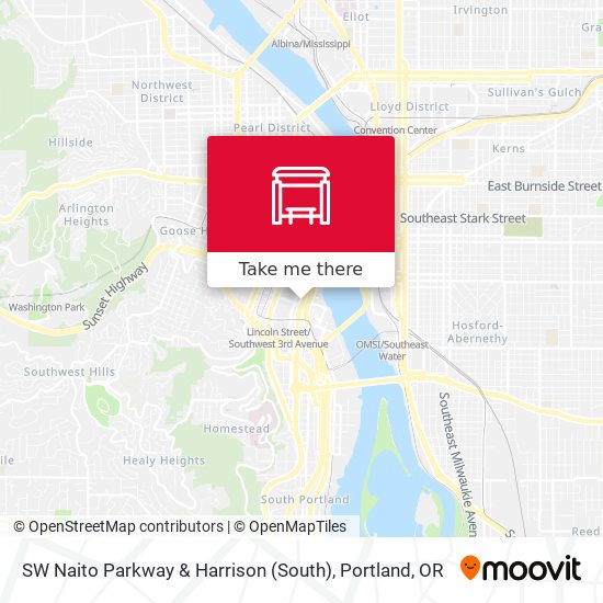 SW Naito Parkway & Harrison (South) map