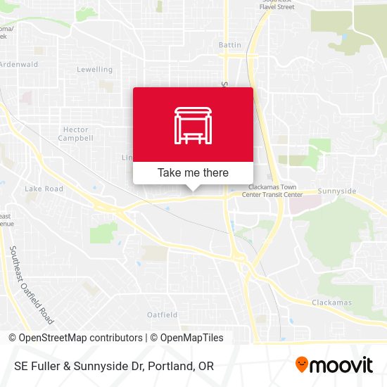 SE Fuller & Sunnyside Dr map