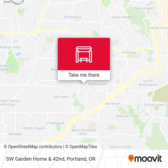 Mapa de SW Garden Home & 42nd