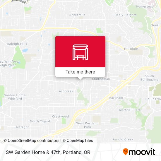 SW Garden Home & 47th map