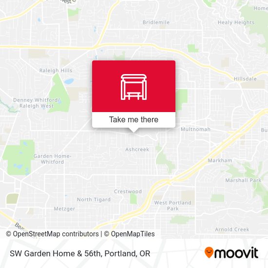 SW Garden Home & 56th map