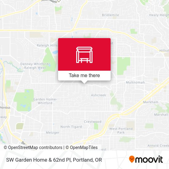 Mapa de SW Garden Home & 62nd Pl