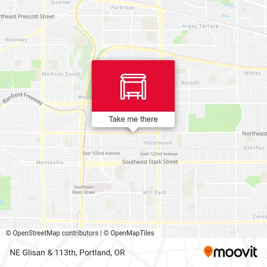 NE Glisan & 113th map