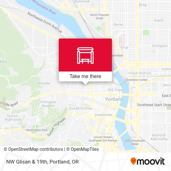 Mapa de NW Glisan & 19th