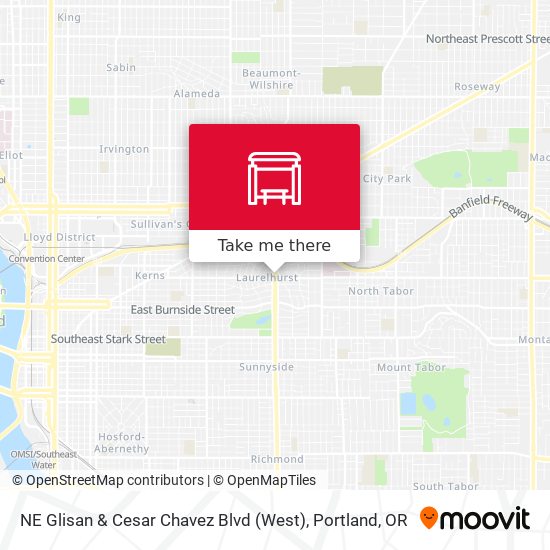 NE Glisan & Cesar Chavez Blvd (West) map