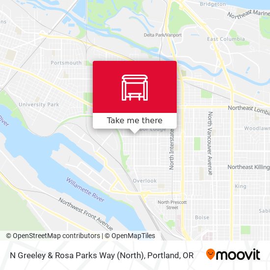 Mapa de N Greeley & Rosa Parks Way (North)