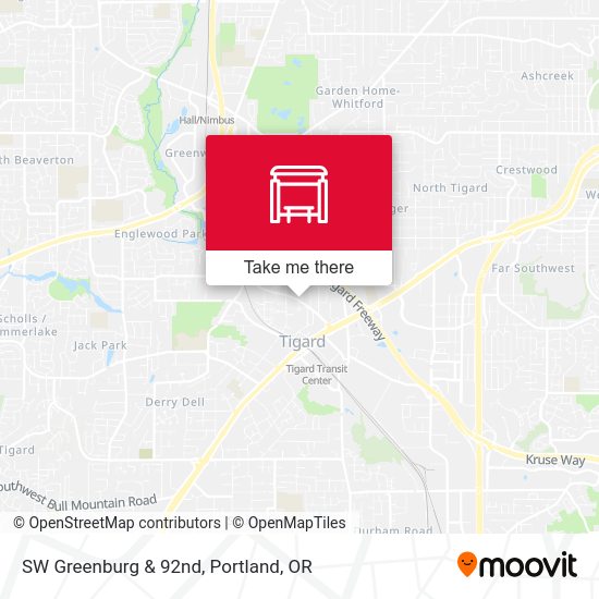 Mapa de SW Greenburg & 92nd