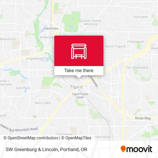 Mapa de SW Greenburg & Lincoln