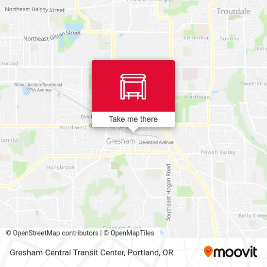 Gresham Central Transit Center map