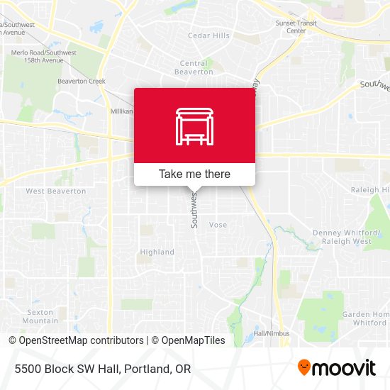 5500 Block SW Hall map