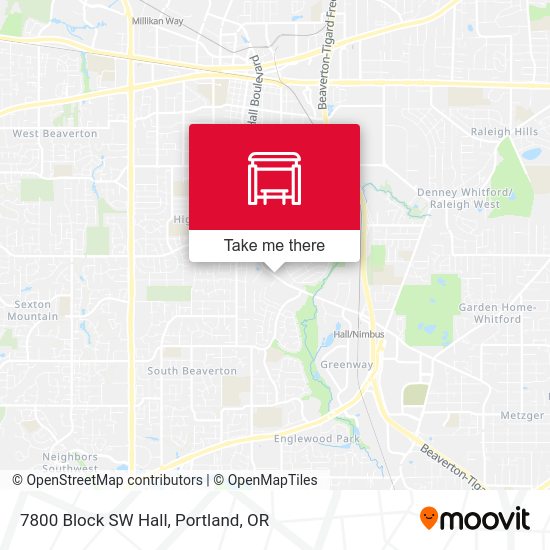 Mapa de 7800 Block SW Hall