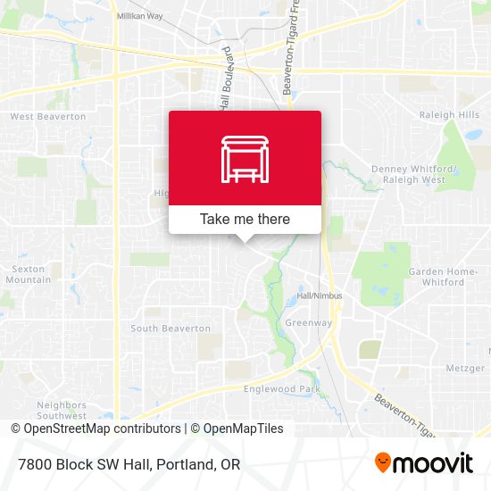 7800 Block SW Hall map