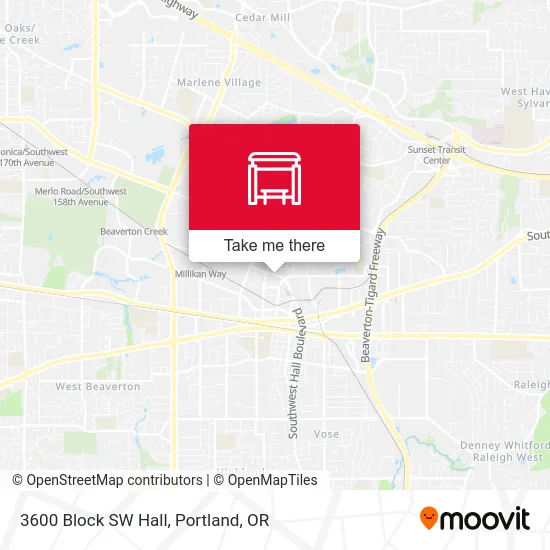 Mapa de 3600 Block SW Hall
