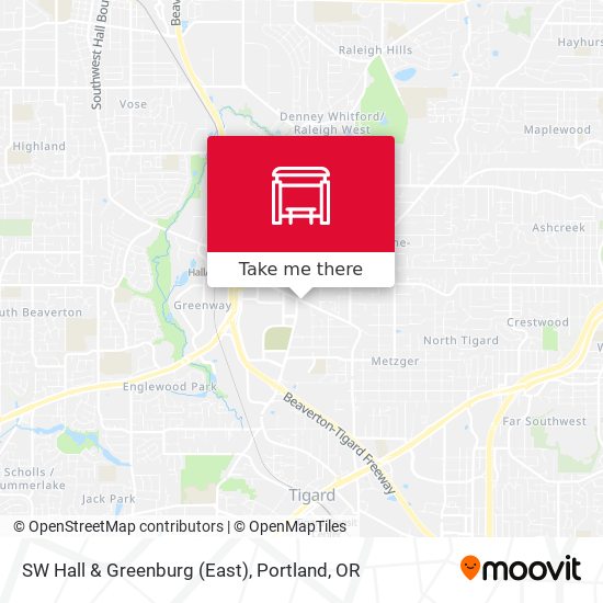 SW Hall & Greenburg (East) map