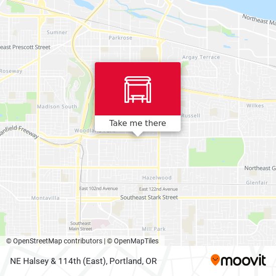 NE Halsey & 114th (East) map