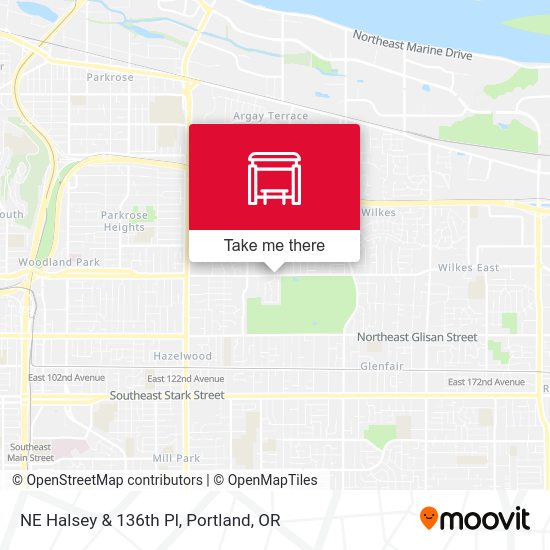 NE Halsey & 136th Pl map
