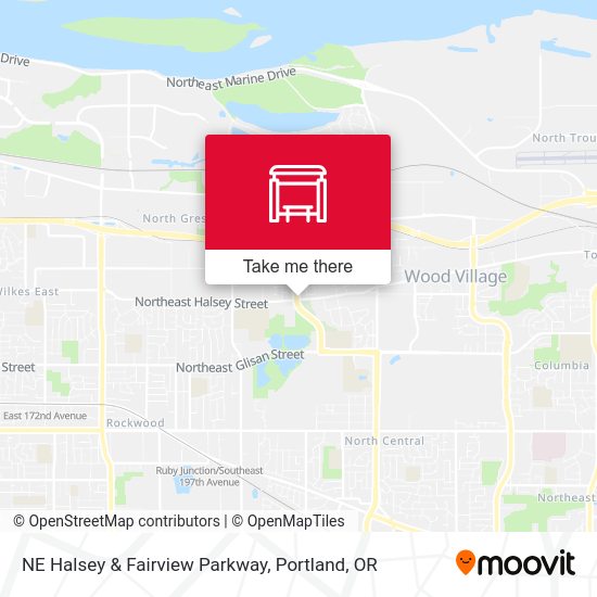 Mapa de NE Halsey & Fairview Parkway