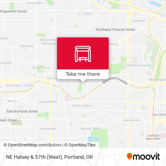 NE Halsey & 57th (West) map