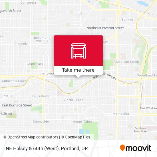 NE Halsey & 60th (West) map