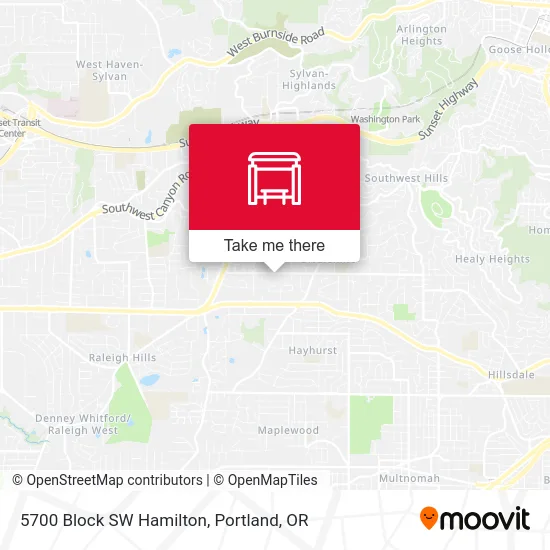 5700 Block SW Hamilton map