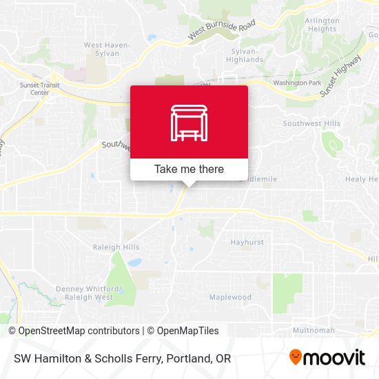 Mapa de SW Hamilton & Scholls Ferry
