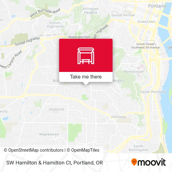 SW Hamilton & Hamilton Ct map