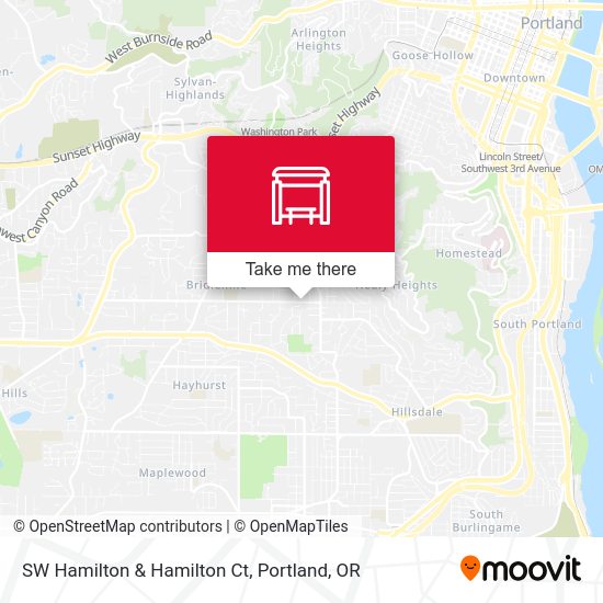 SW Hamilton & Hamilton Ct map