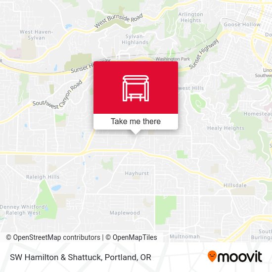 SW Hamilton & Shattuck map