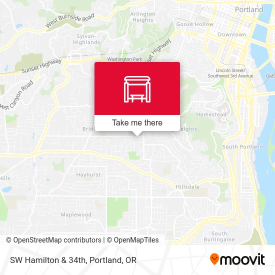 SW Hamilton & 34th map