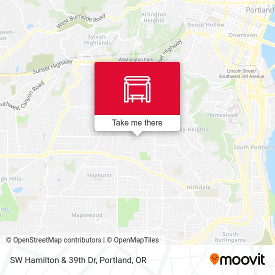 SW Hamilton & 39th Dr map