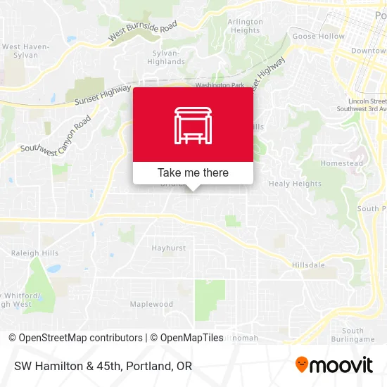 SW Hamilton & 45th map
