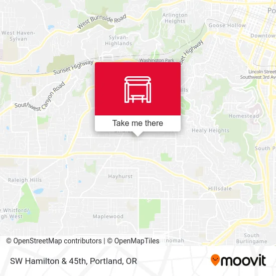 SW Hamilton & 45th map