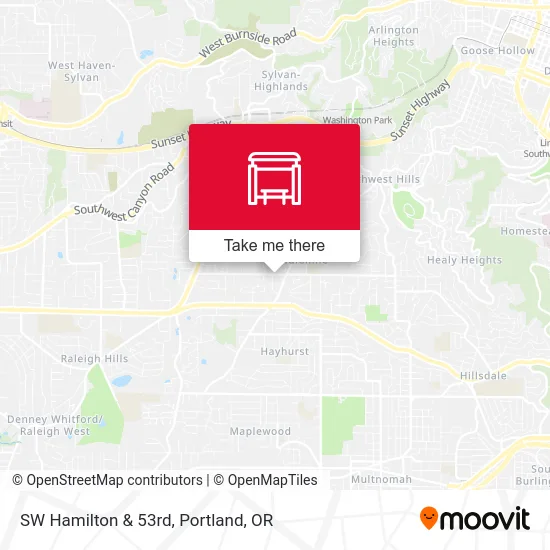 SW Hamilton & 53rd map