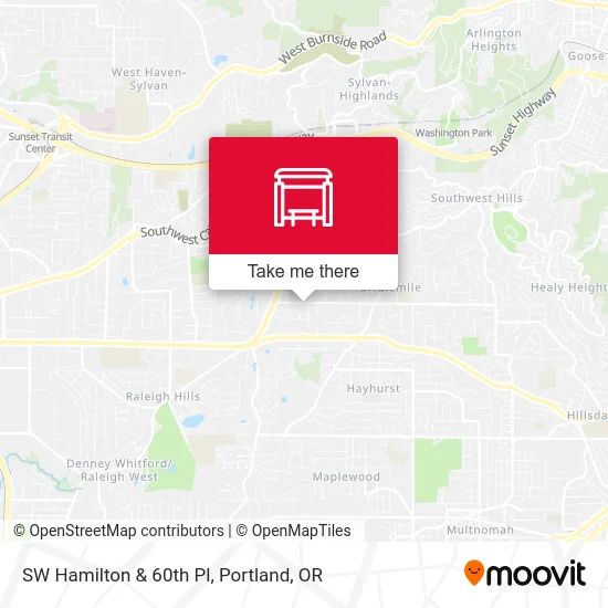 SW Hamilton & 60th Pl map