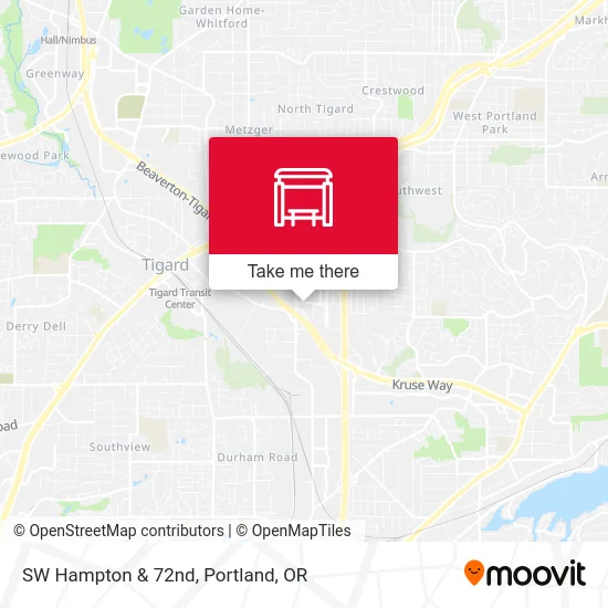 SW Hampton & 72nd map